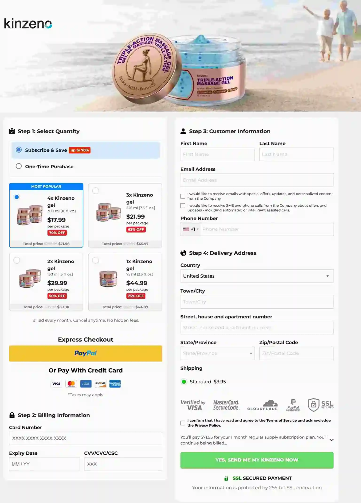 Kinzeno Official Secure Order Checkout